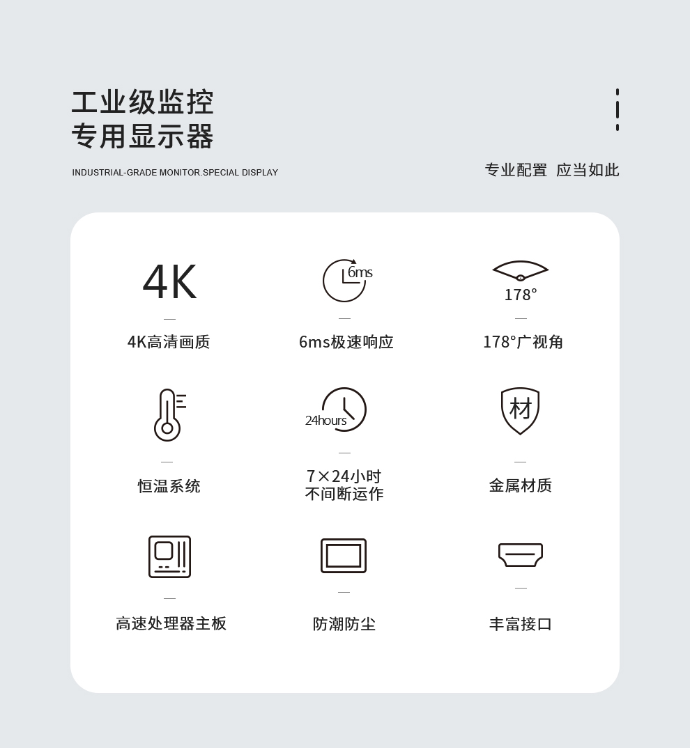 工业监视器产品特点